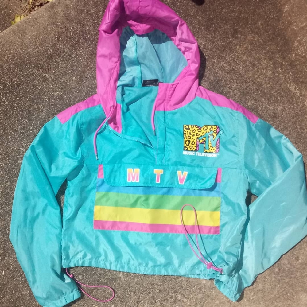 Mtv retro jacket with hood